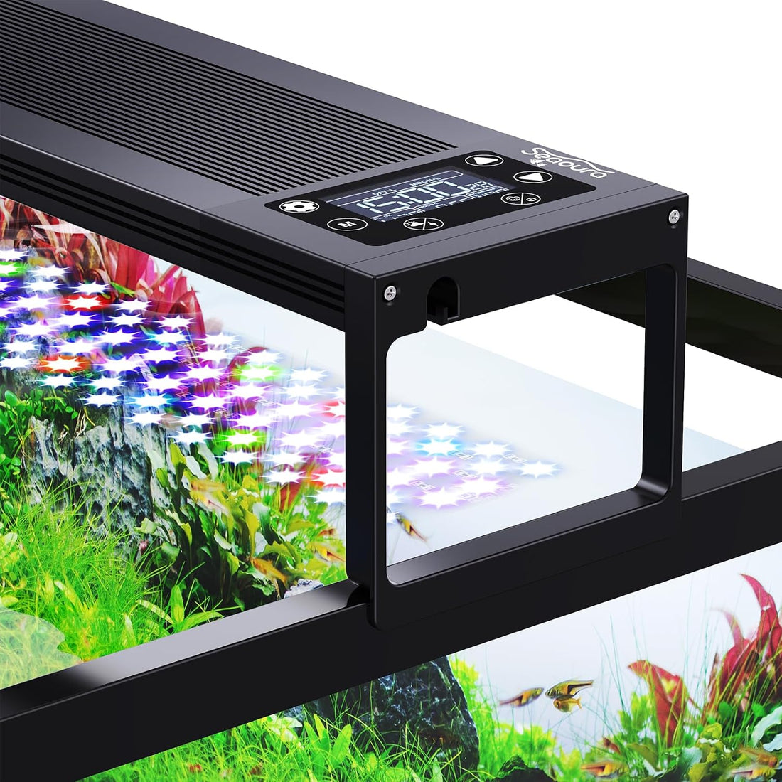 SEAOURA 24/7 LED Aquarium Light for 18-24 Inch Fish Tank Plant