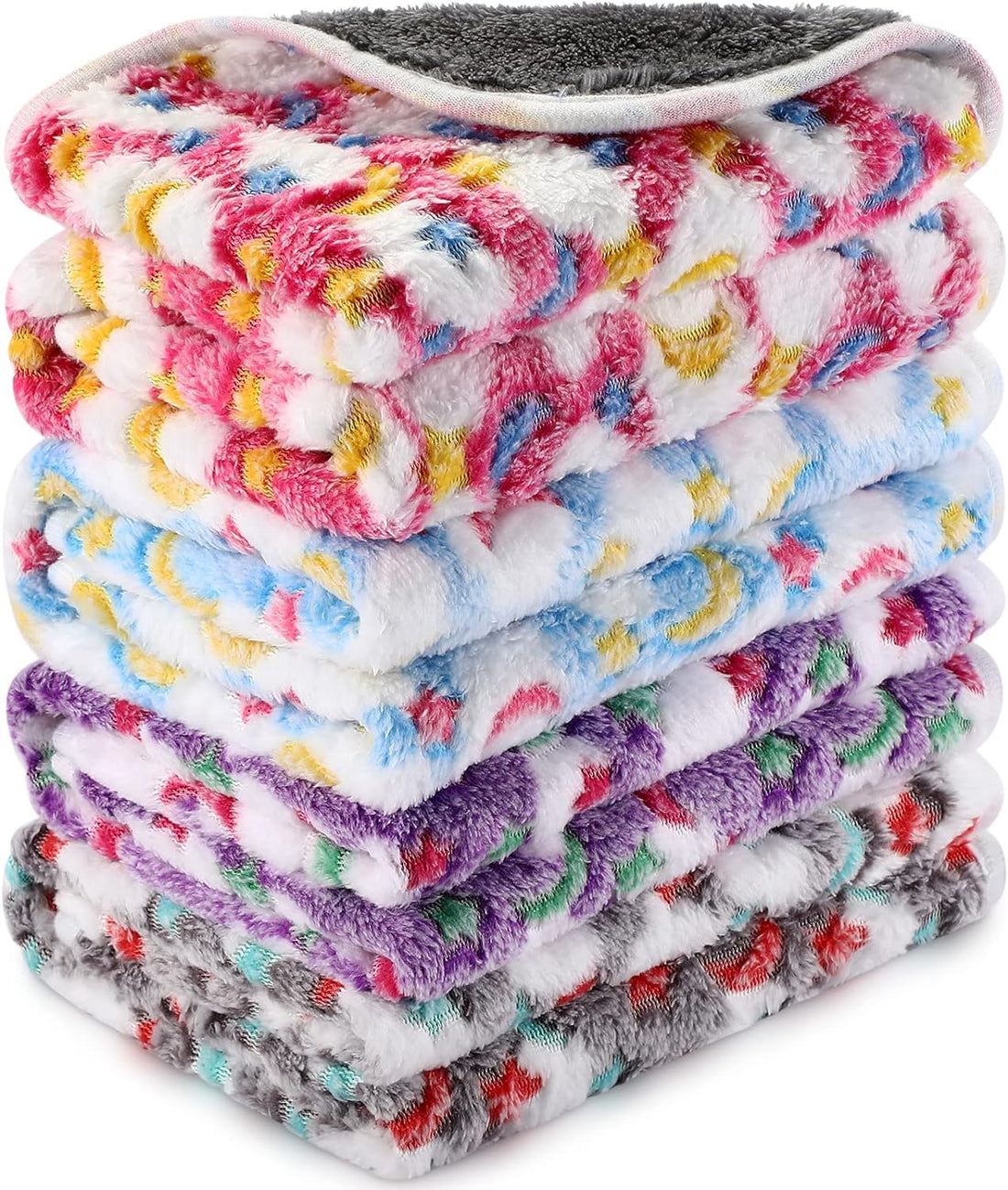 Reginary 4 Pcs Guinea Pig Fleece Cage Liners, Heart Pattern