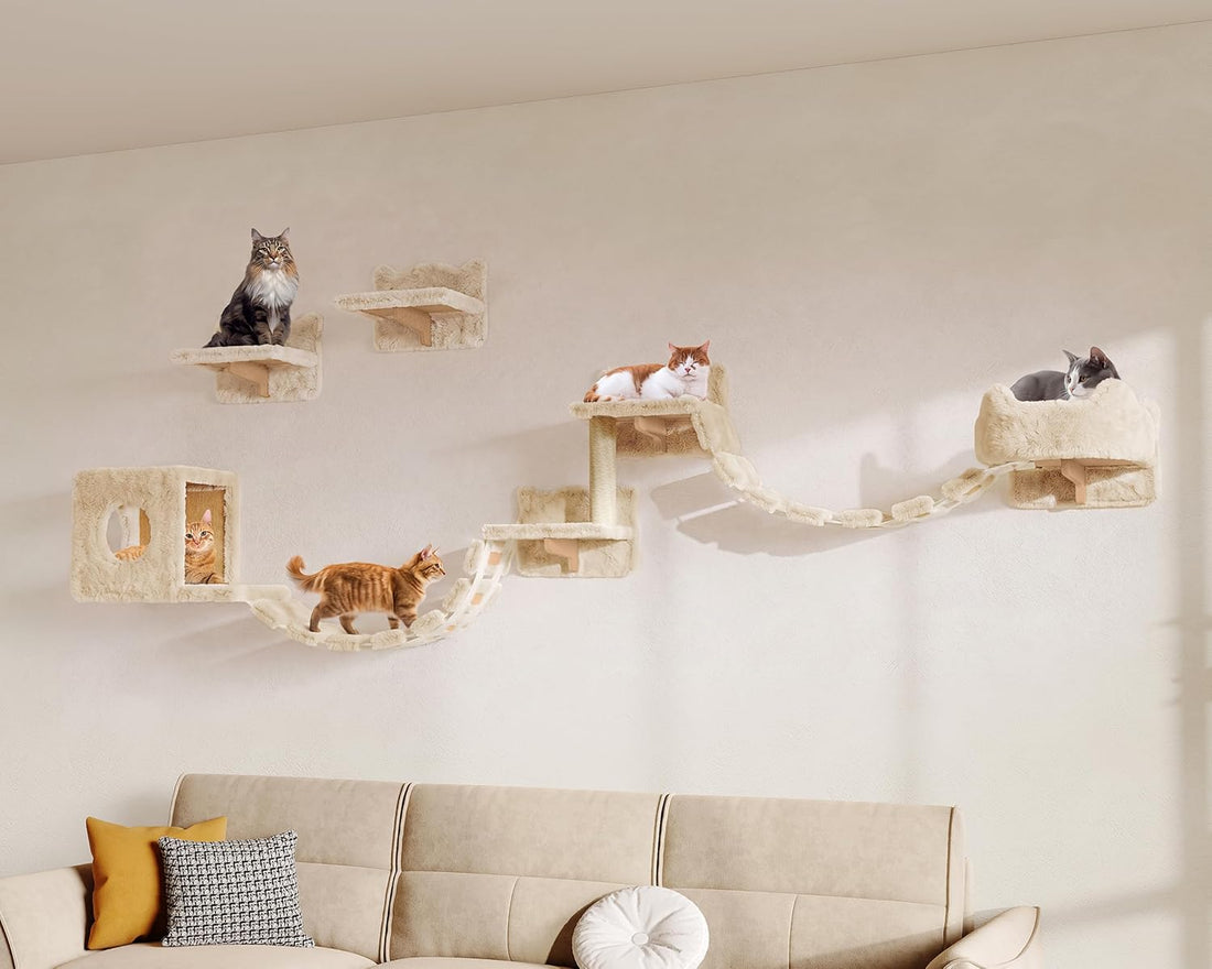 Homiflex 9-in-1 Cat Wall Shelves