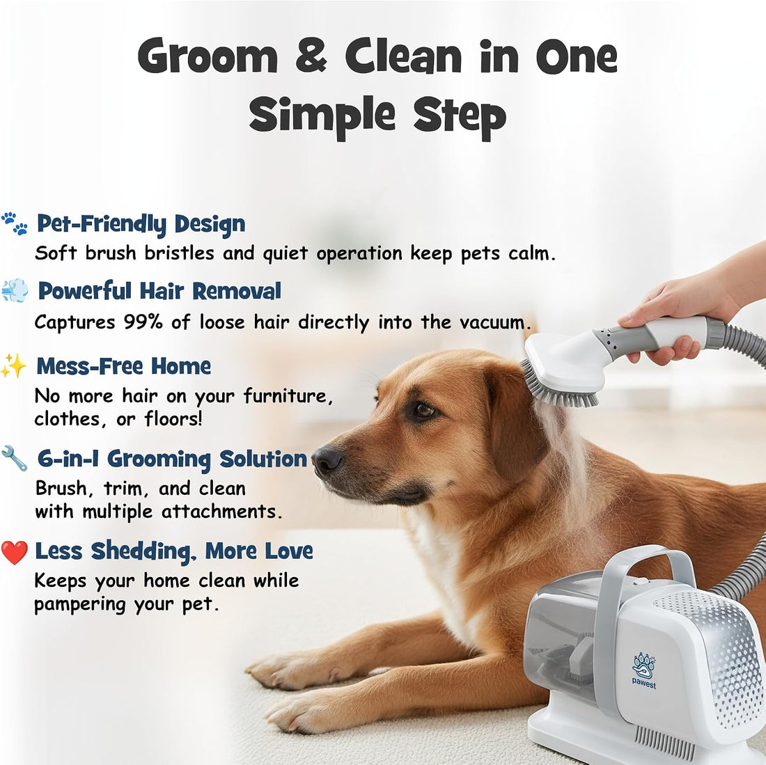 Dog Grooming Vacuum - Pet Hair Trimmer