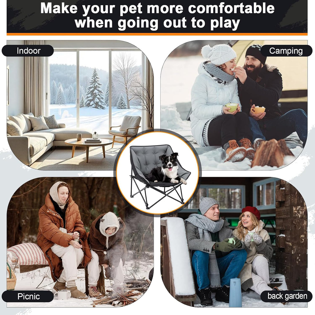 AceOrbit Folding Camping Chair for Dog