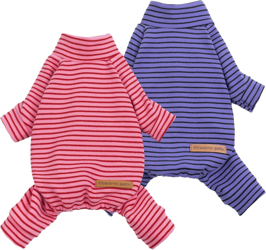 Fitwarm 2 Pack Lightweight Fleece Dog Pajamas