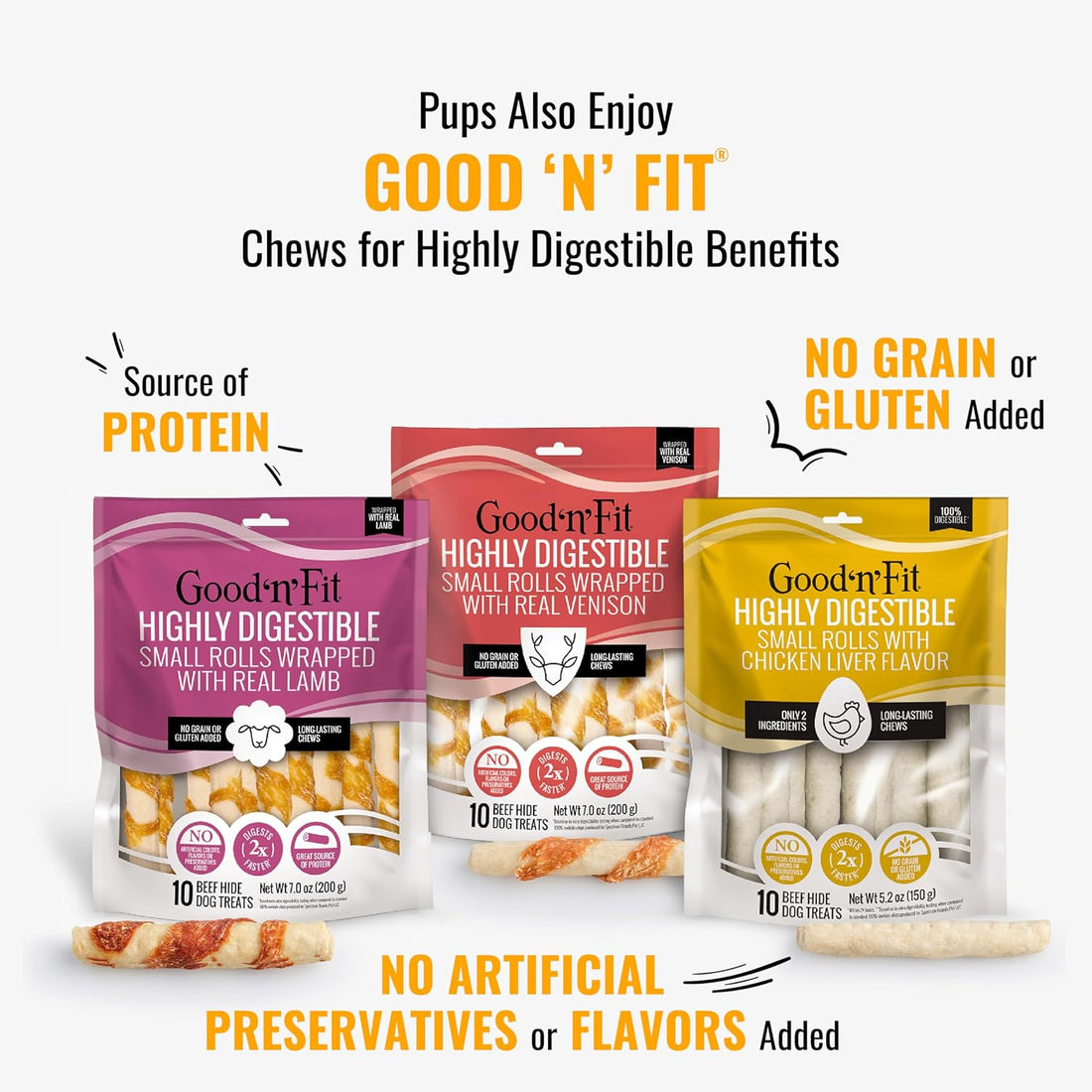 GOOD 'N' FUN Mini Rolls Long-Lasting Treat for Small Dogs