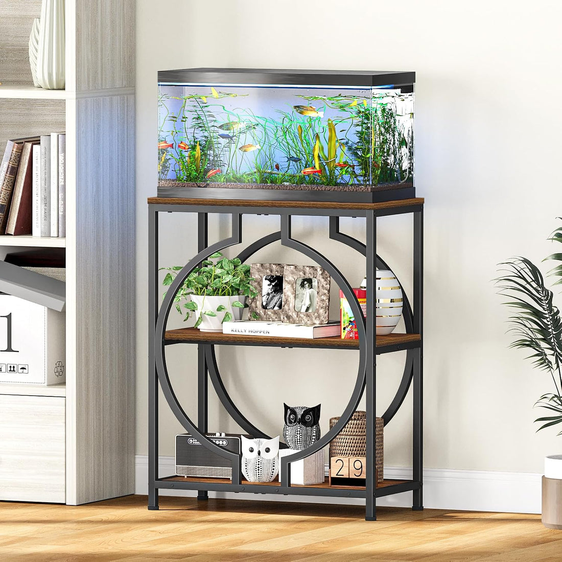 Snughome 20 Gallon Fish Tank Stand, Aquarium Stand with 3 Tier Storage