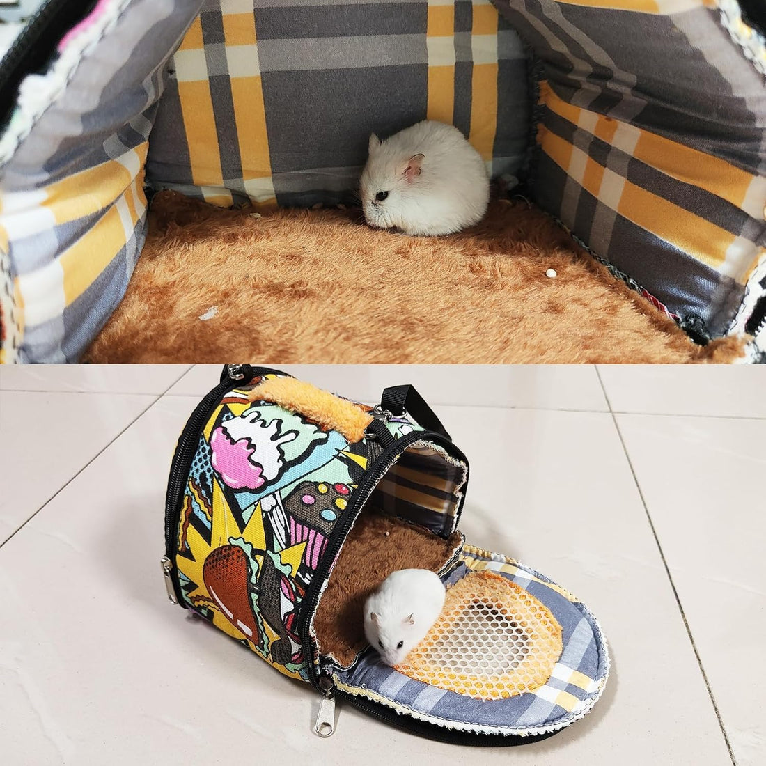 Hamster Carrier Bag Rat Travel Carrier for Gerbils Mice Sugar Gliders