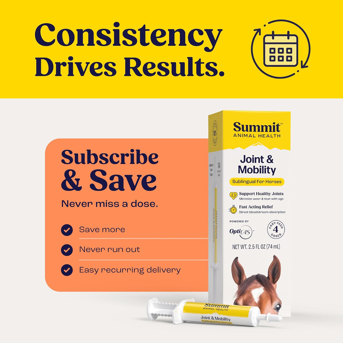 Joint & Mobility Sublingual for Horses, 4pk