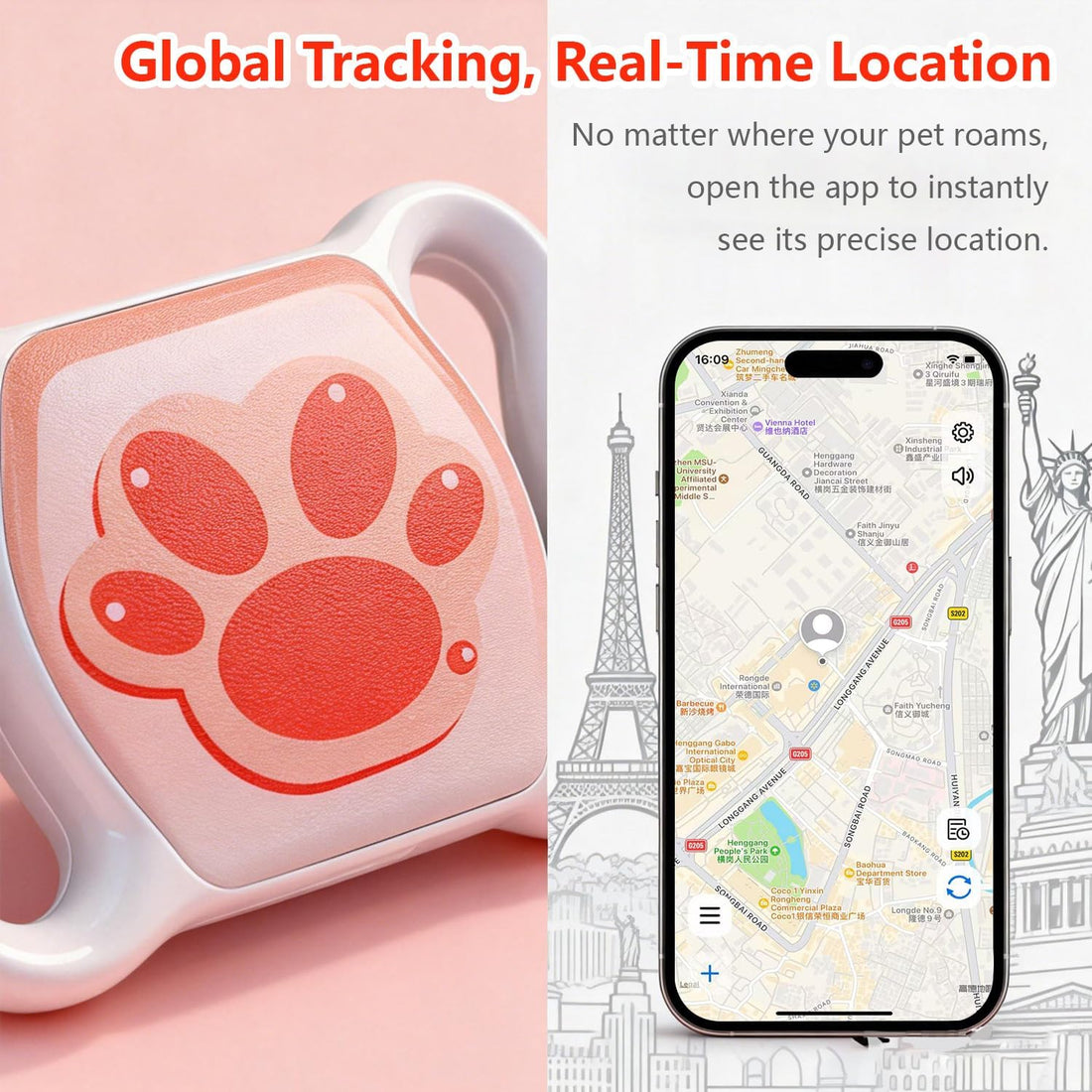 Pet GPS Tracker for Dogs & Cats