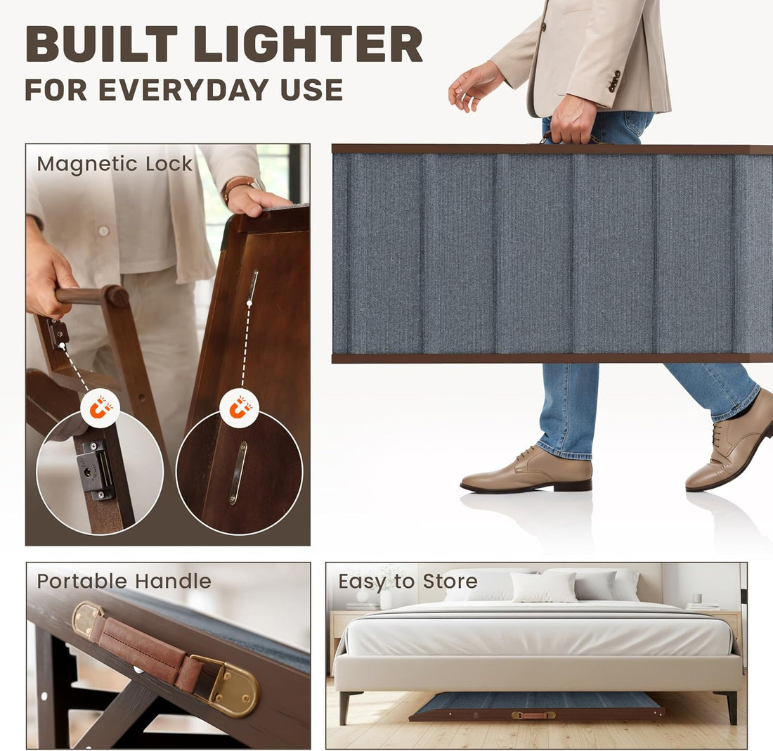 Foldable Dog Ramp for Couch - Portable Dog Ramps for Bed