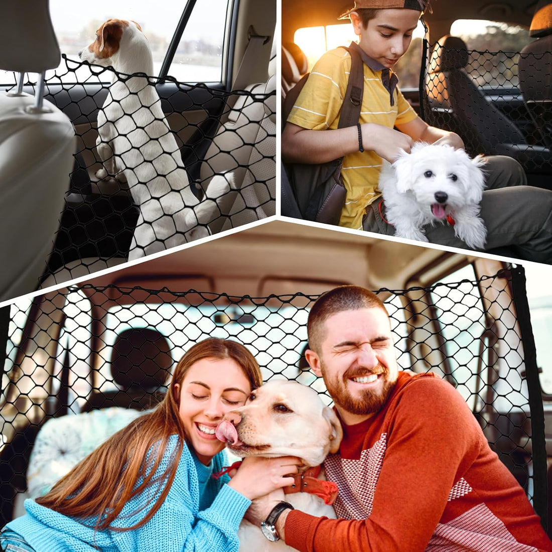 Dog Car Barrier Net Pet Car for SUV-47 Divider Back Seat Barrier Net