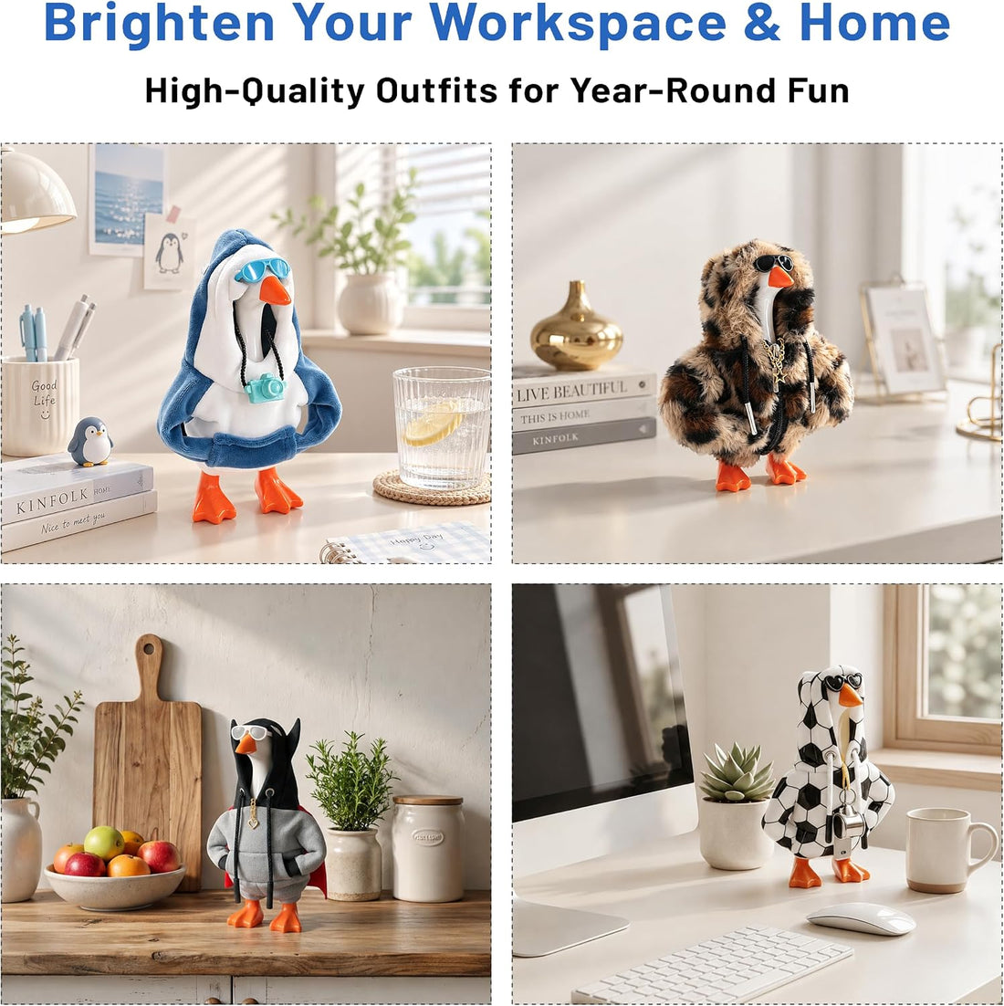 12PCS Desk Goose Outfits 7 Inches