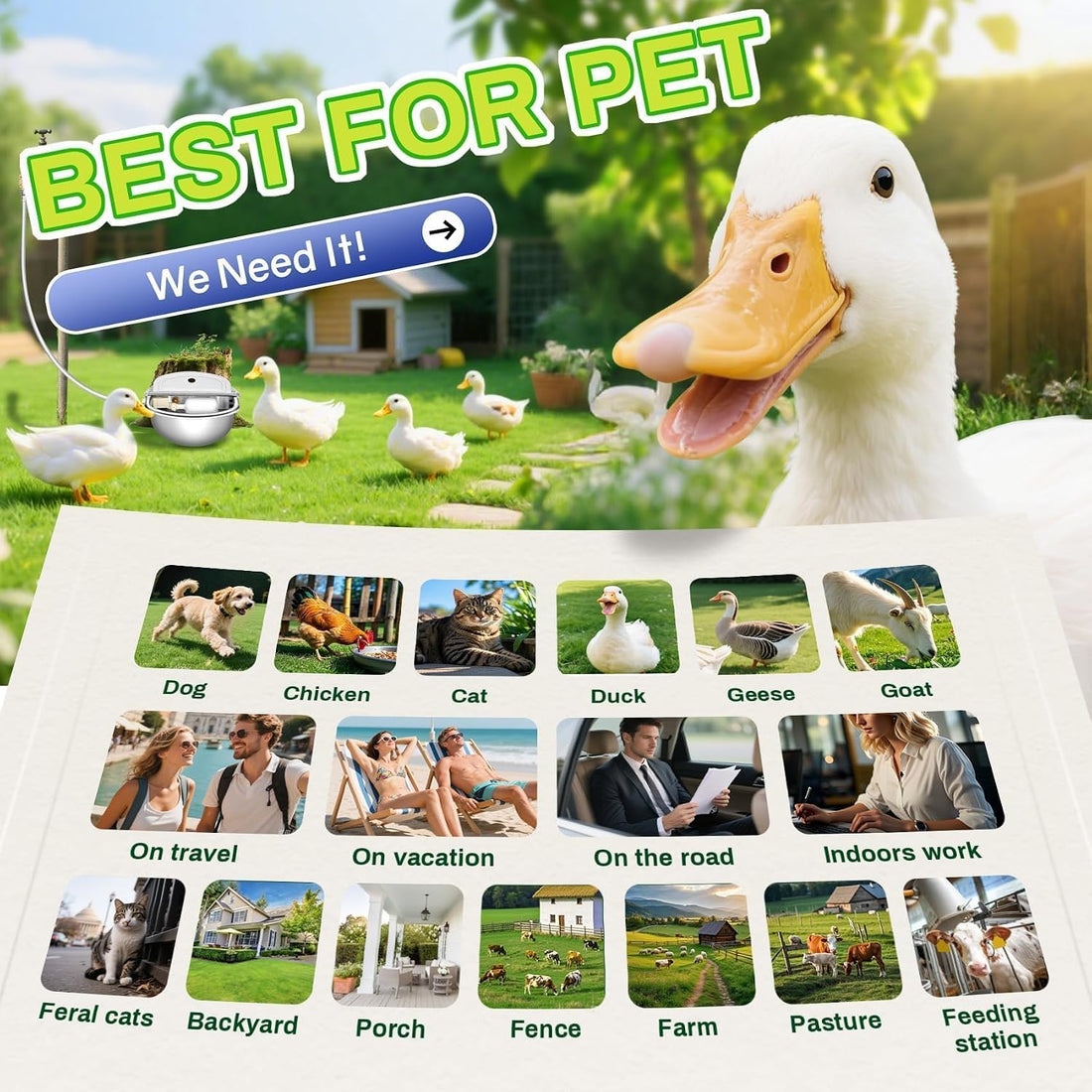 Ademon Automatic Animal Drinking Water Bowl with Float Valve