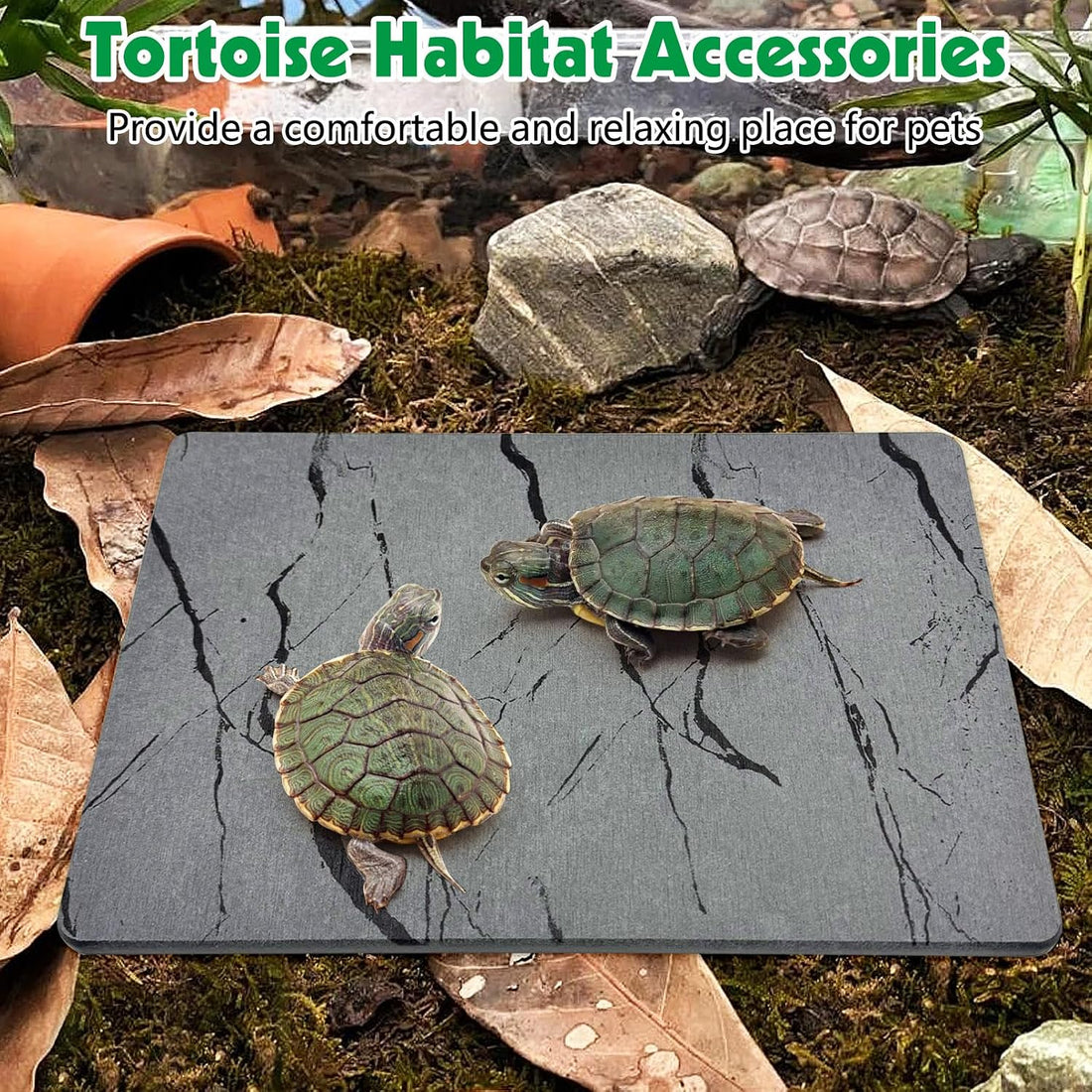 Diatomite Reptile Basking Platform Turtle Feeding Slate11.8x7.9