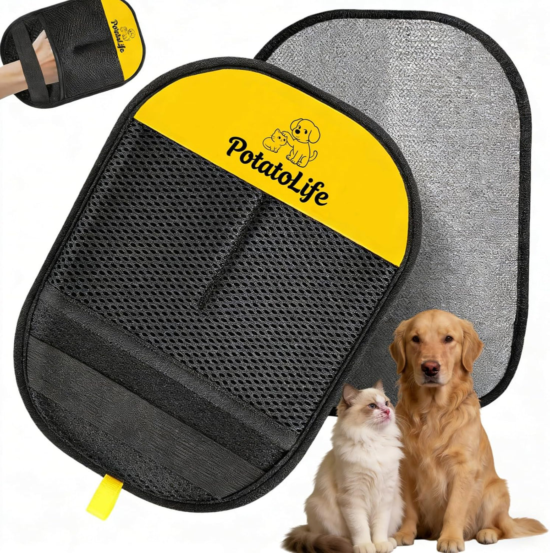 PotatoLife Pet Hair Remover Glove, Reusable Electrostatic