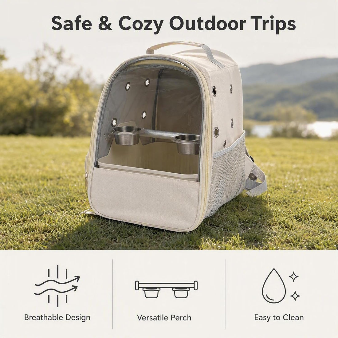 Bird Travel Cage, Waste Tray