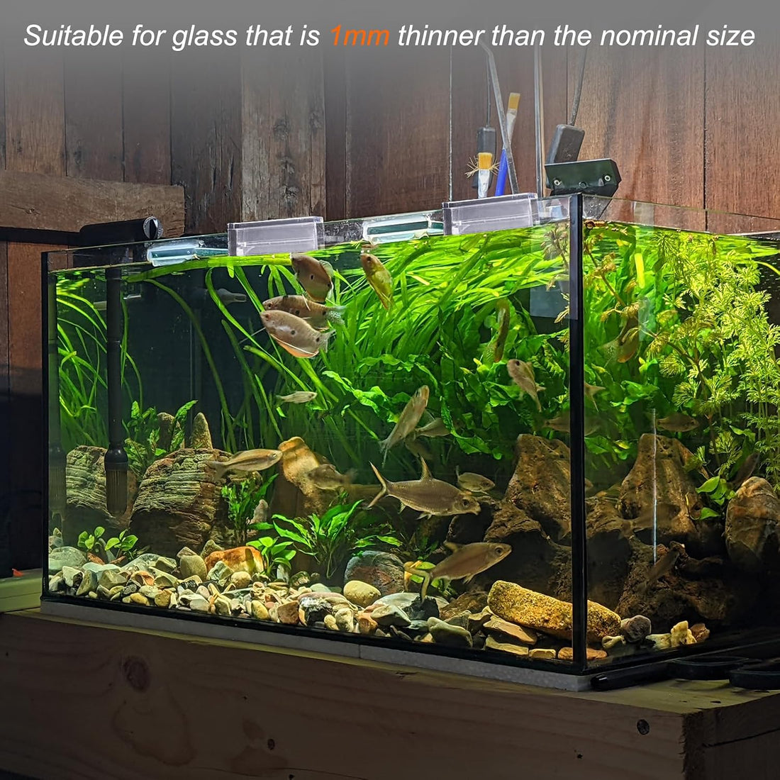Aquarium Lid Clips 8mm Acrylic Aquarium Cover Bracket 20Pcs