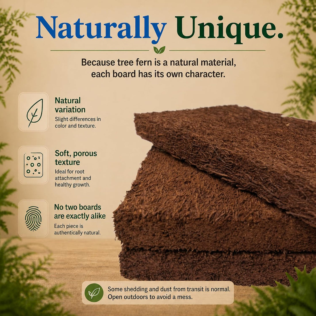 Fernwood New Zealand Tree Fern Orchid Mounting Board - 2 Pack
