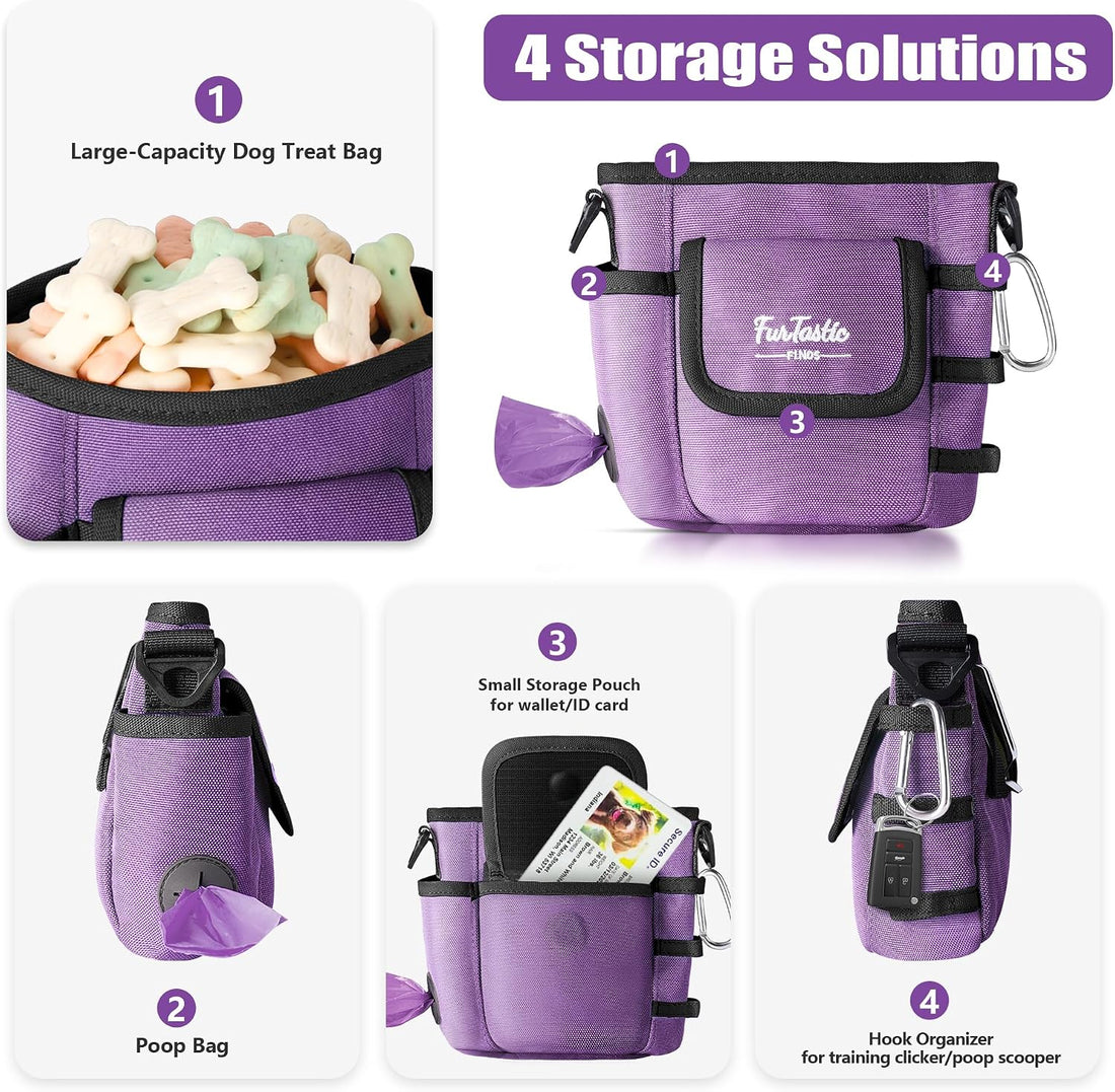 Dog Treat Pouch with Magnetic Closure for Pet Training