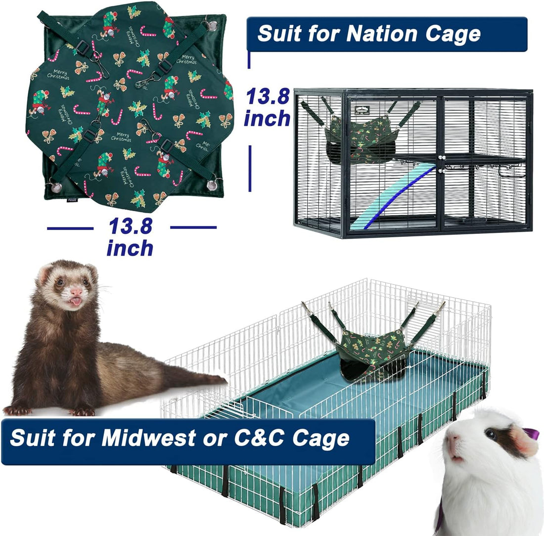 Ferret Rat Hammock Bed, Ferret Guinea Pig Nation Cage Accessories Kit