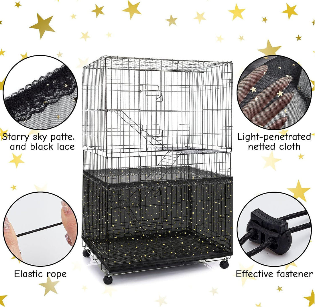 Shappy Large Bird Cage Birdcage Nylon Mesh Net Cover Seed Feather