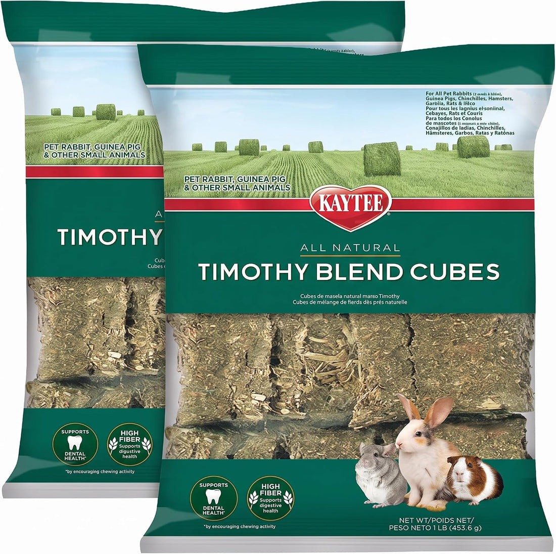 Kaytee Timothy Hay Blend Cubes for Rabbits, Guinea Pigs & Chinchillas