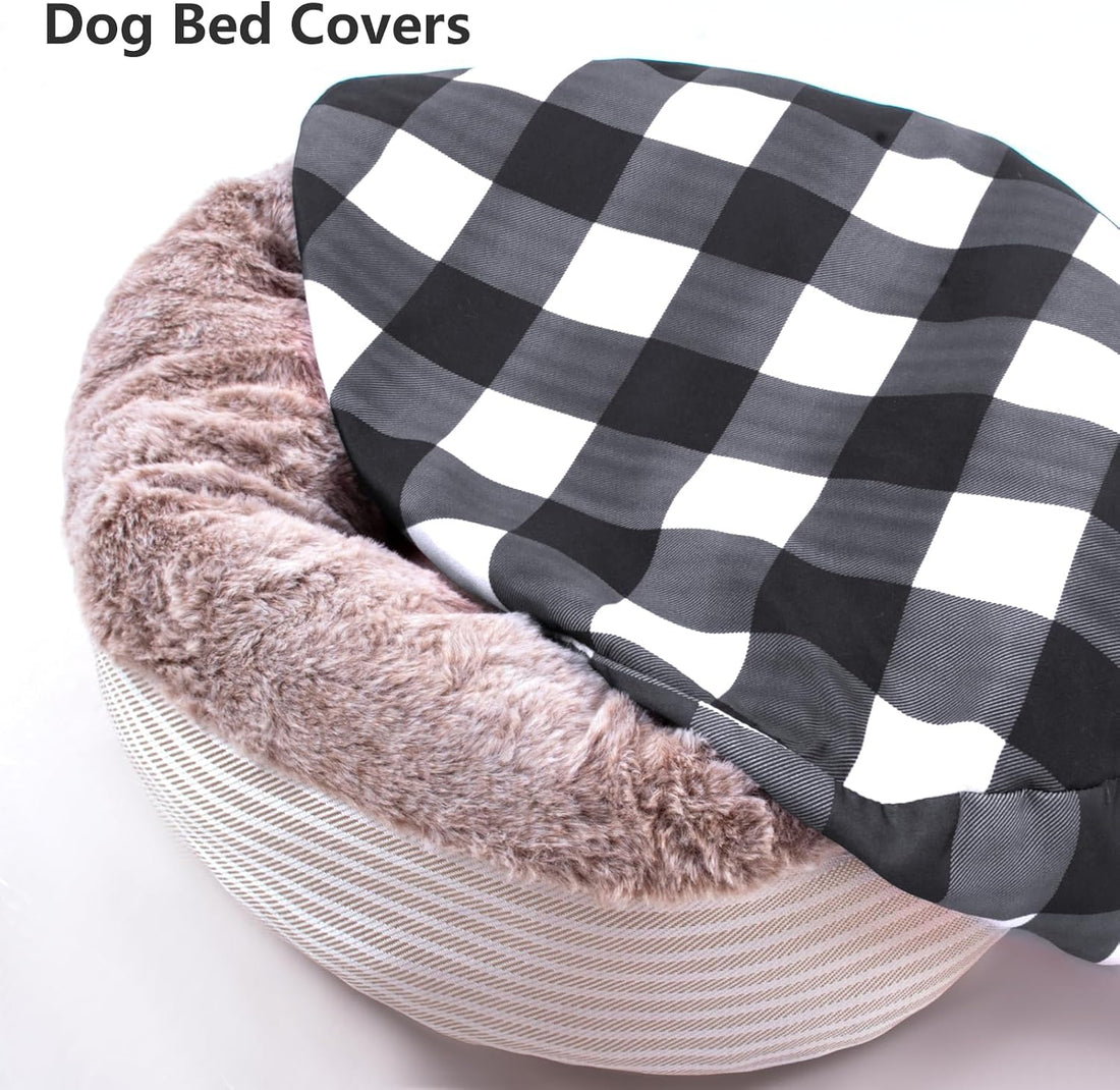 Round Dog Bed Cover Washable Elastic Edged 30×9.8 Inch