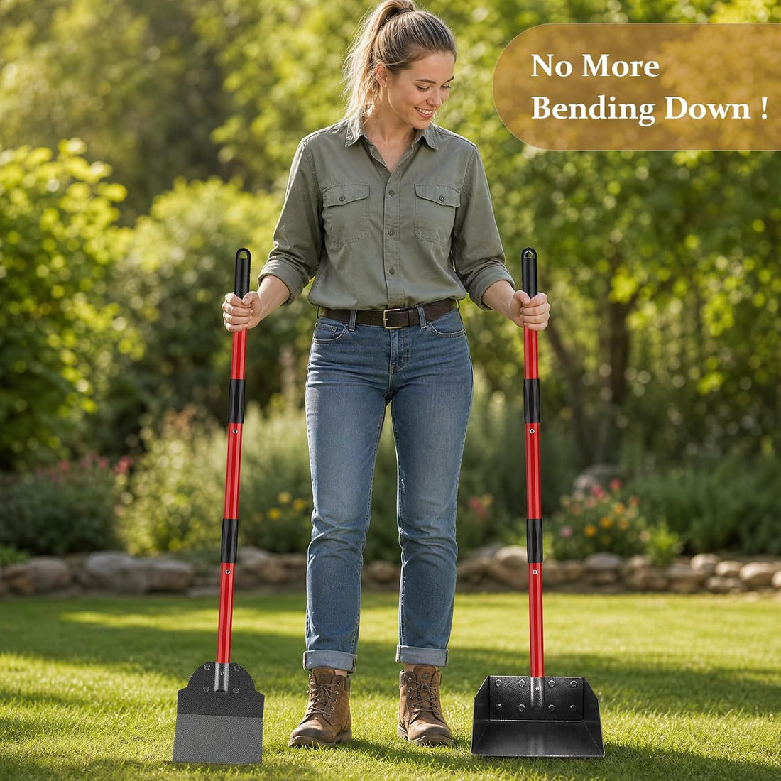 Pooper Scooper, Metal Poop Scooper for Small Medium Large Dog