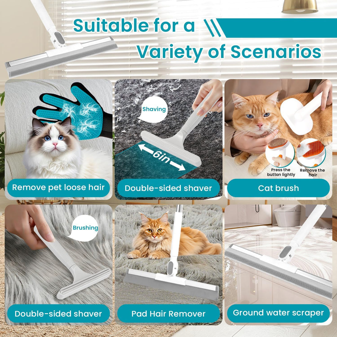 Carpet Rake for Pet Hair Removal Tool