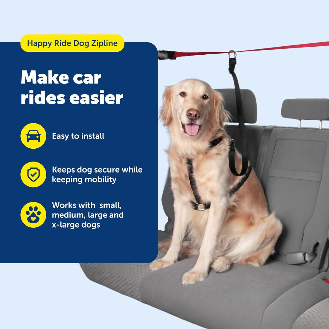 PetSafe Happy Ride Dog Zipline Car Leash