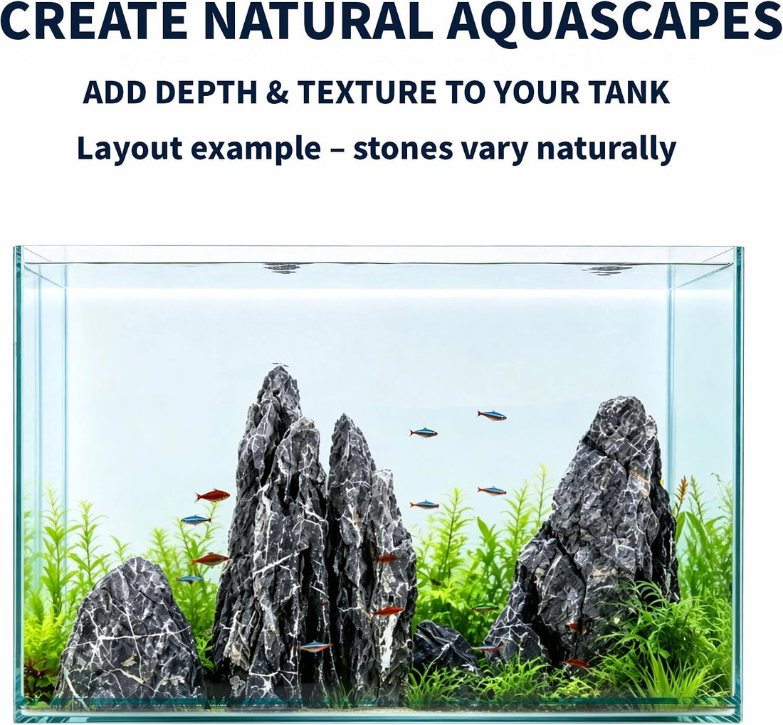 Seiryu Stone Aquascaping Rocks, 1 lb (2-4"), Aquarium Stone Set