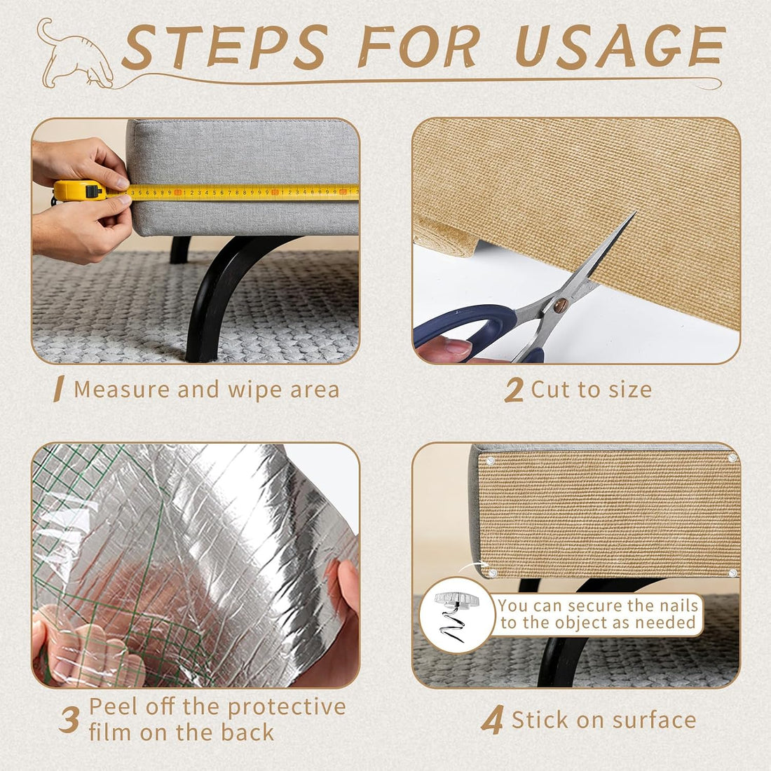 Heavy Duty Cat Scratch Furniture Protector