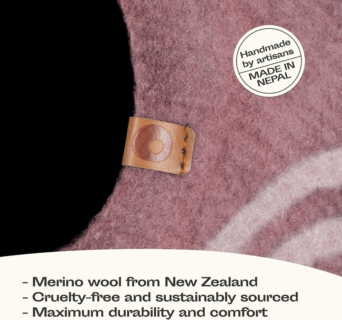 Cat Cave – Natural Wool – Self-Warming Hideaway for Indoor Cats