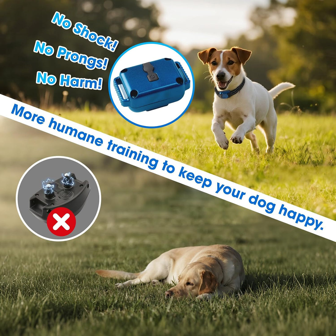 Lightest No Shock Dog Training Collar with 2000ft Remote,Tiniest