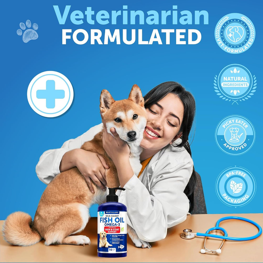 Fish Oil for Dogs - 16 OZ - Salmon Oil for Dogs - Liquid Omega 3