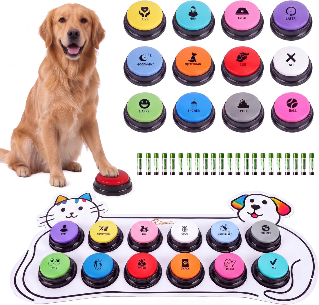 Dog Buttons for Communication Set of 12 HD Dog Talking Buttons 50