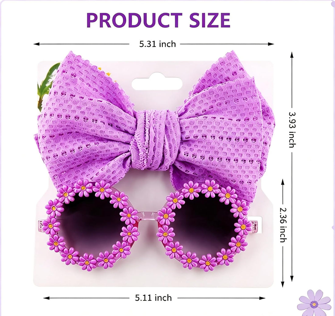 Purple Dog Headband Dog Sunglasses Cute Cat Headband Bow Accessories