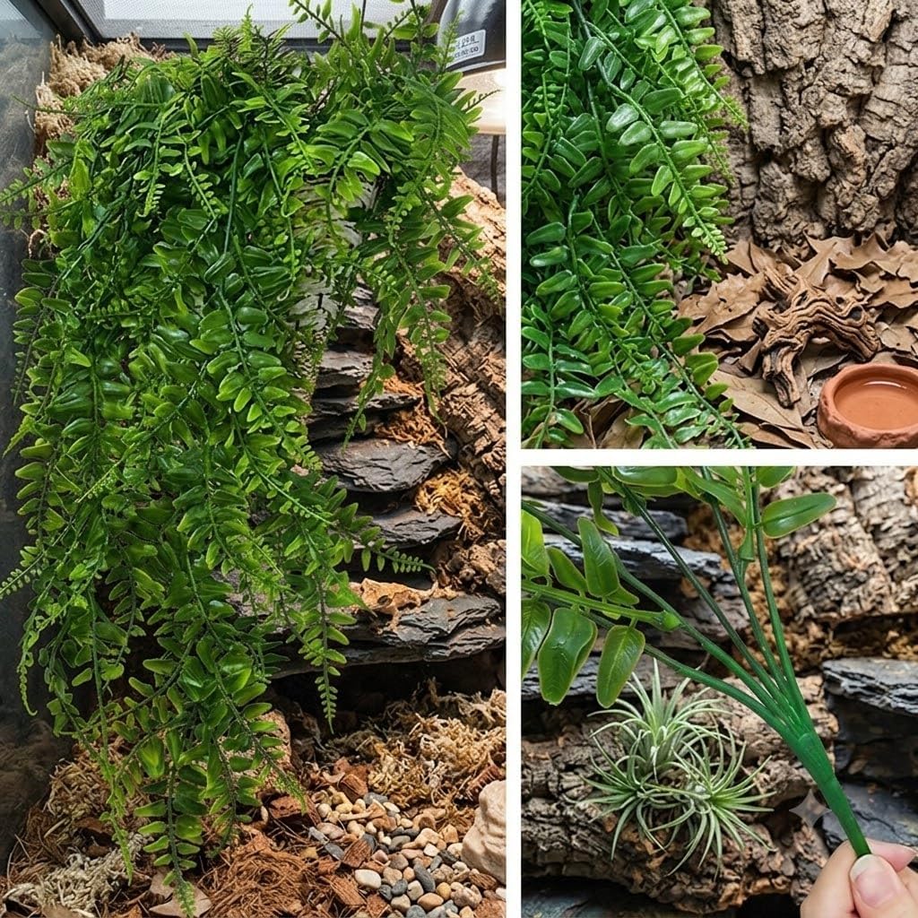 Reptile Plants for Terrarium, Bearded Dragon Tank Accessories