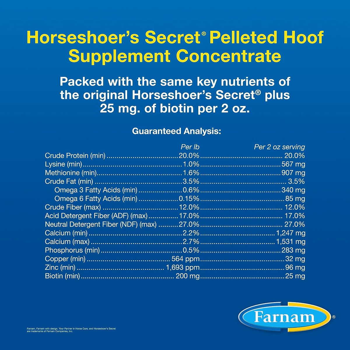 Farnam Horseshoer’s Secret Pelleted Hoof Supplement Concentrate