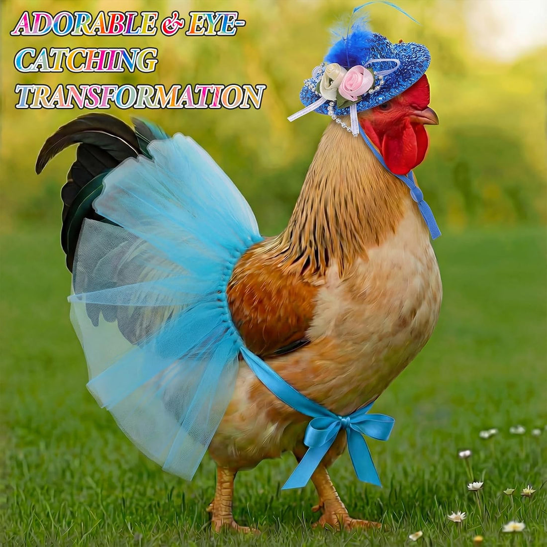 Shinylin 12 Pcs Chicken Clothes, Tutu Skirts and Hats