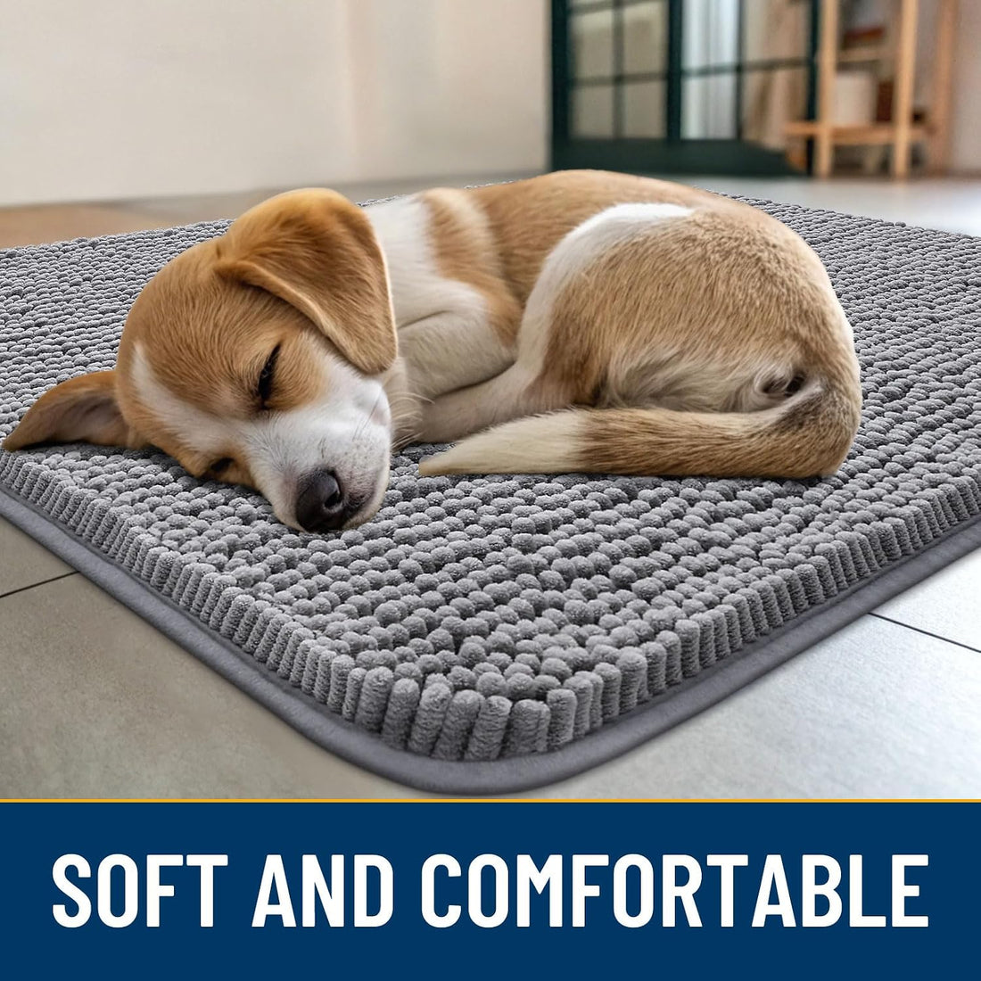 Smiry Dog Door Mat for Muddy Paws 30x20