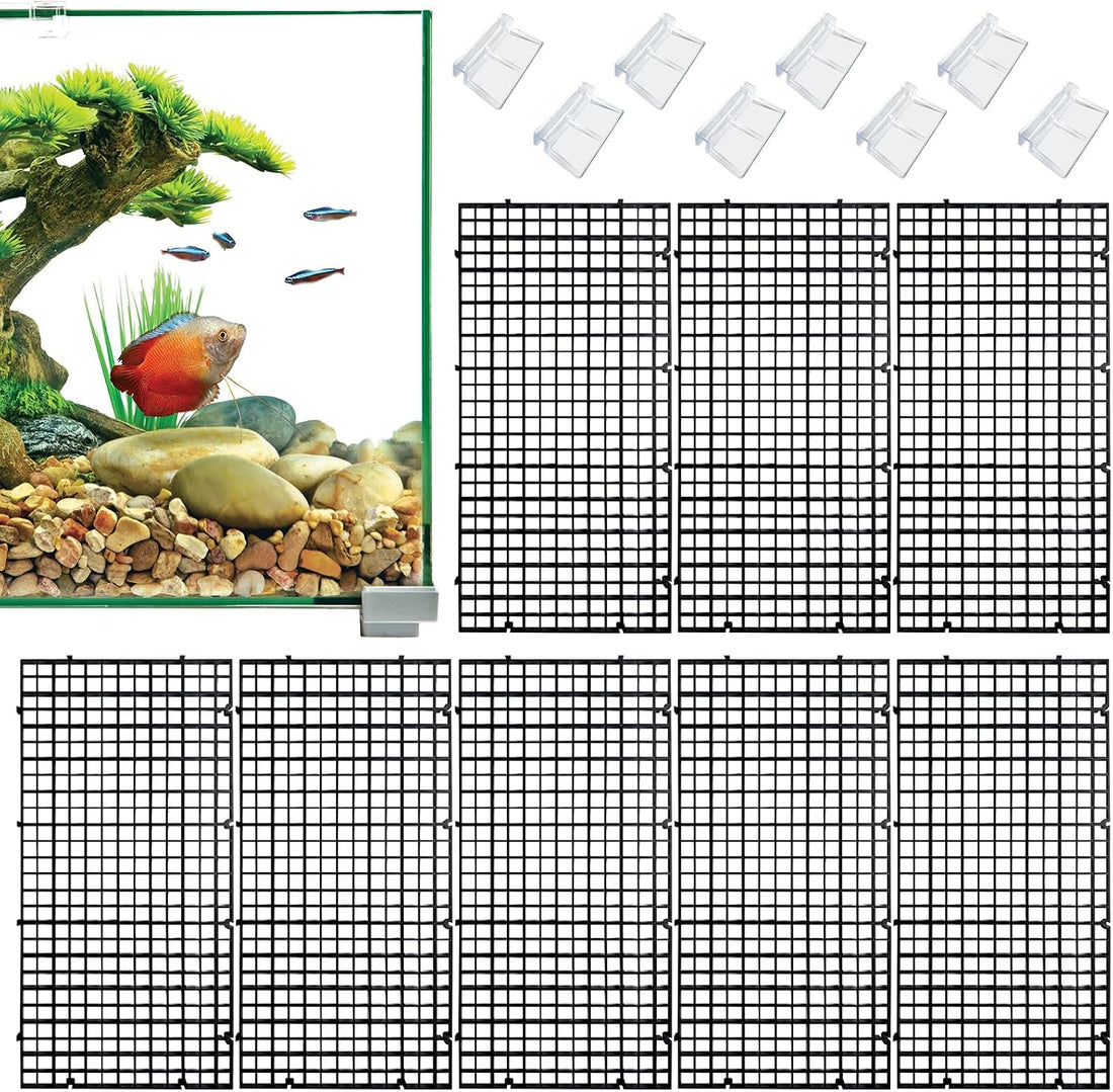 Hamiledyi Plastic Aquarium Divider with Clips Grid Panel Aquarium Lid