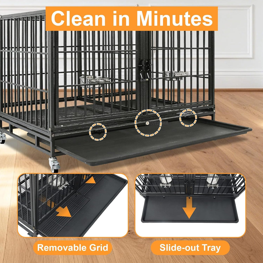 Homey Pet 43" Double Dog Crate