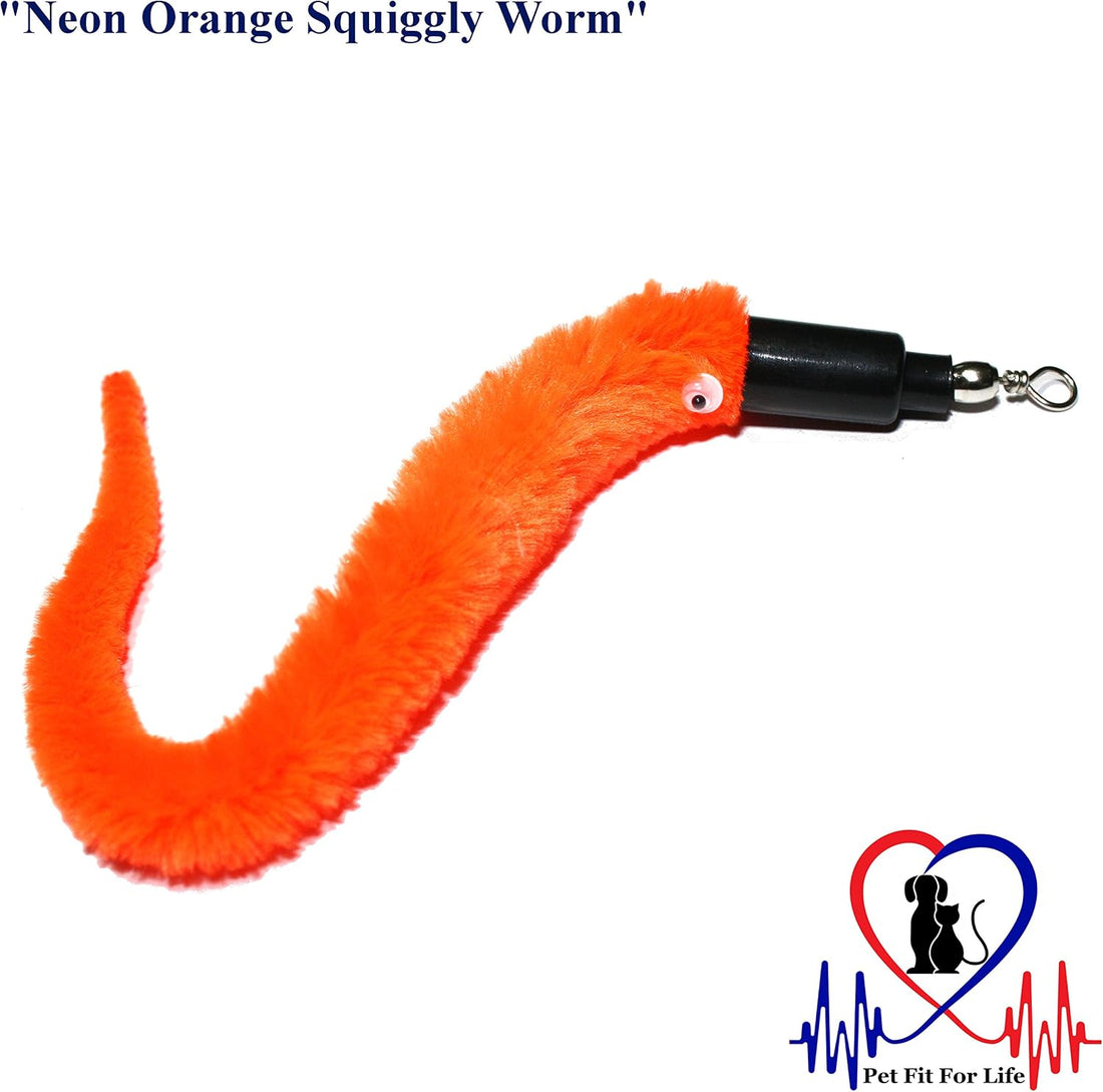 Pet Fit For Life Cat Wand Toy, 5-Piece Worm Teaser & Exerciser