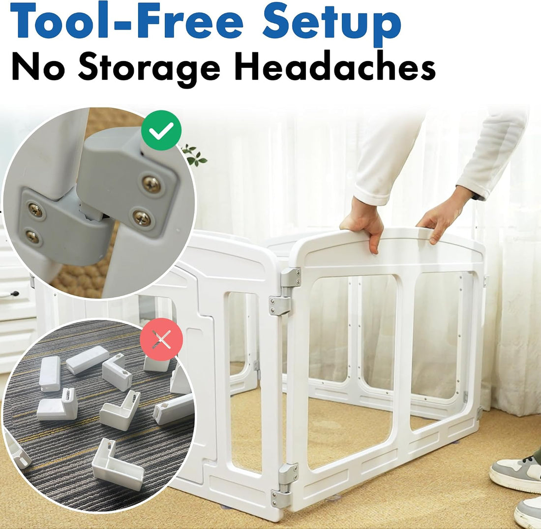 Clear Puppy Playpen Indoor - Ideal for Small & Toy Dogs