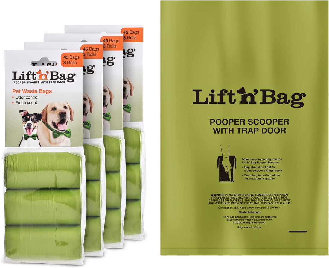 Neater Pets Lift N’ Bag Extra-Capacity Dog Poop Bags Rolls