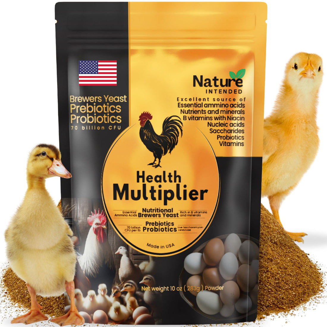 Brewer's Yeast + Probiotics + Niacin + Vitamins Supplement for Ducks