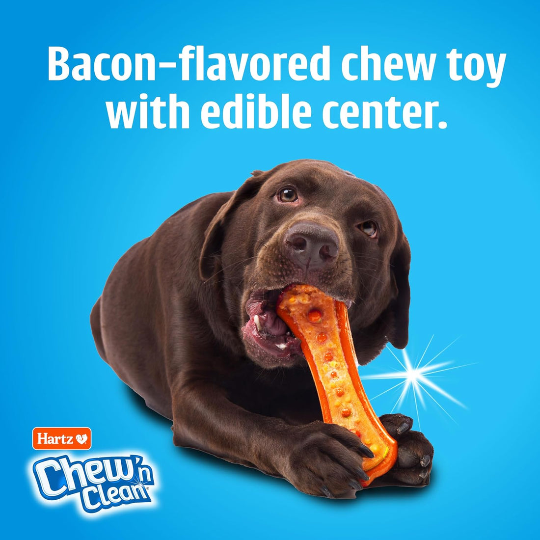 Hartz Chew 'n Clean Dental Duo Dog Treat & Chew Toy, Color Varies