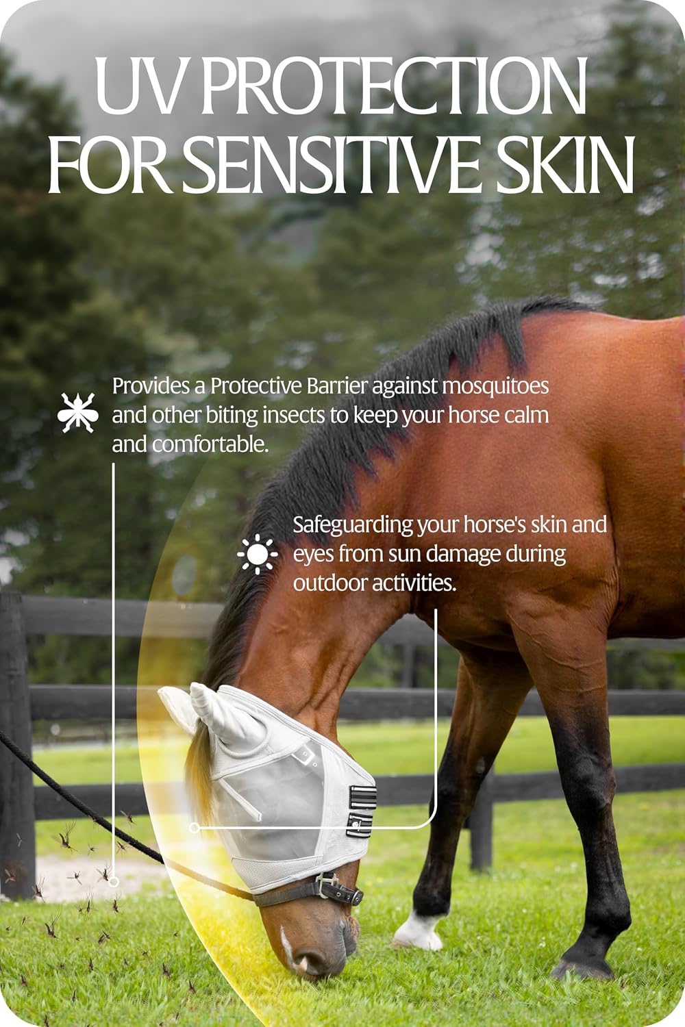 Equinavia Algard Soft Mesh Horse Fly Mask with Ears