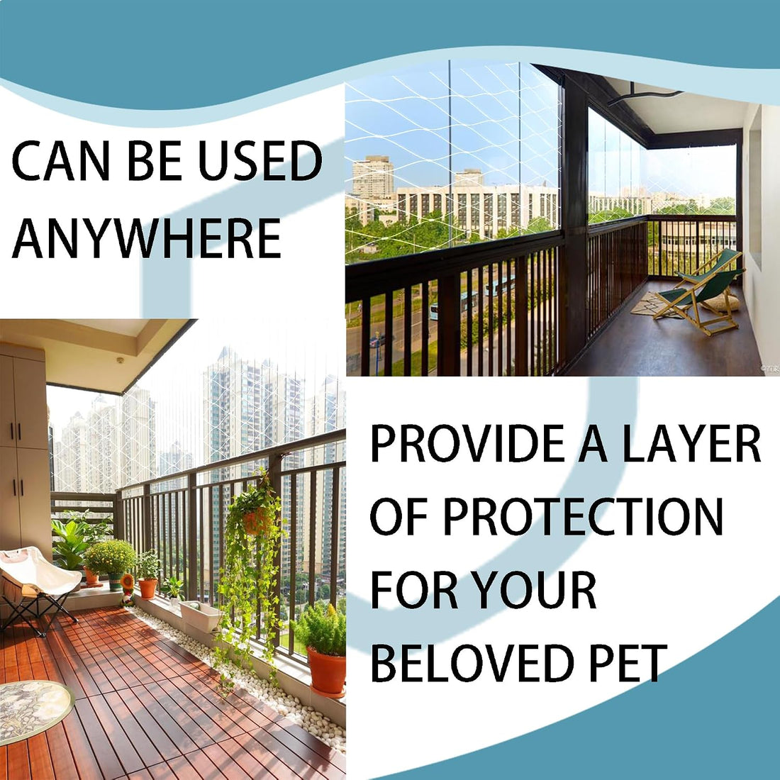 cat mesh 10x33ft Safety Netting for Balcony Window Protection