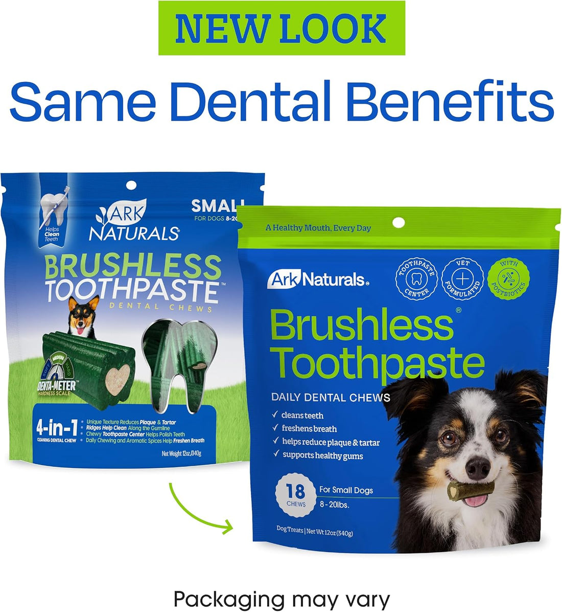 Ark Naturals Brushless Toothpaste, Dog Dental Chews for Small Breeds