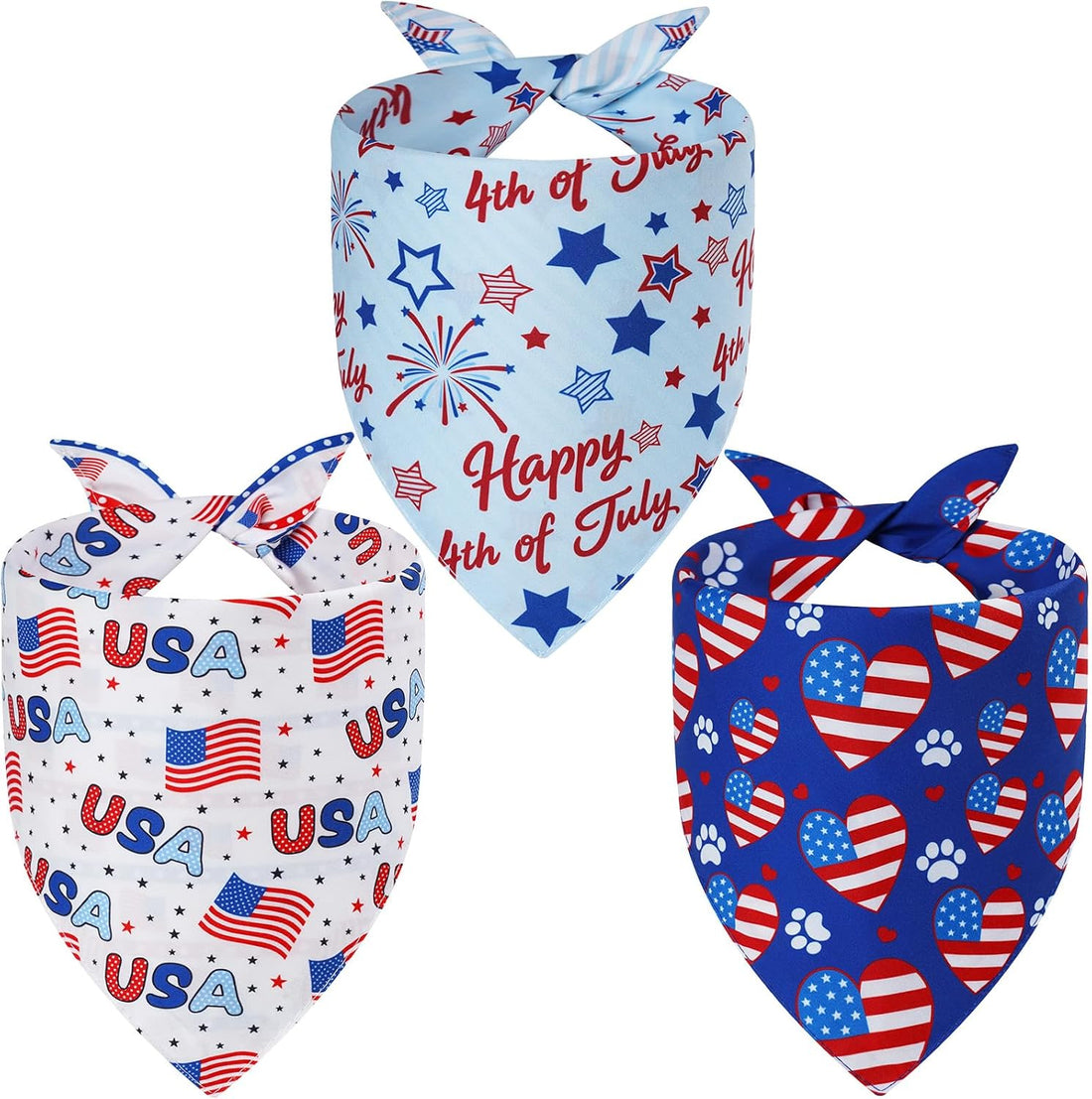 Halloween Dog Bandanas Large 3PCS, 6 Pattern Fall Scarf for Boy Girl